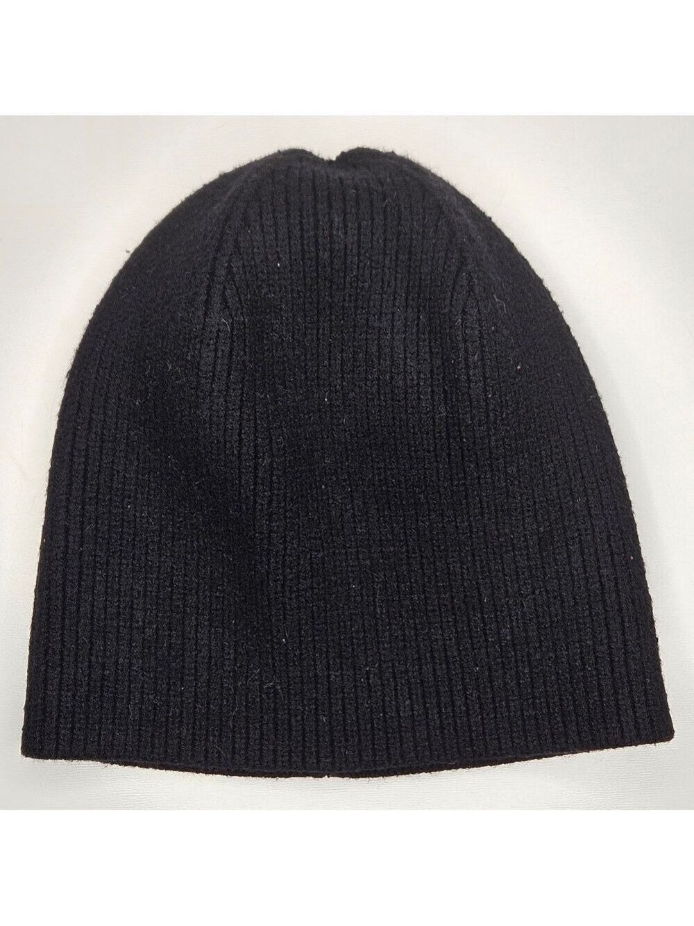 5/$25 Joe Fresh Black Ribbed Beanie Hat One Size Minimalist Winter
